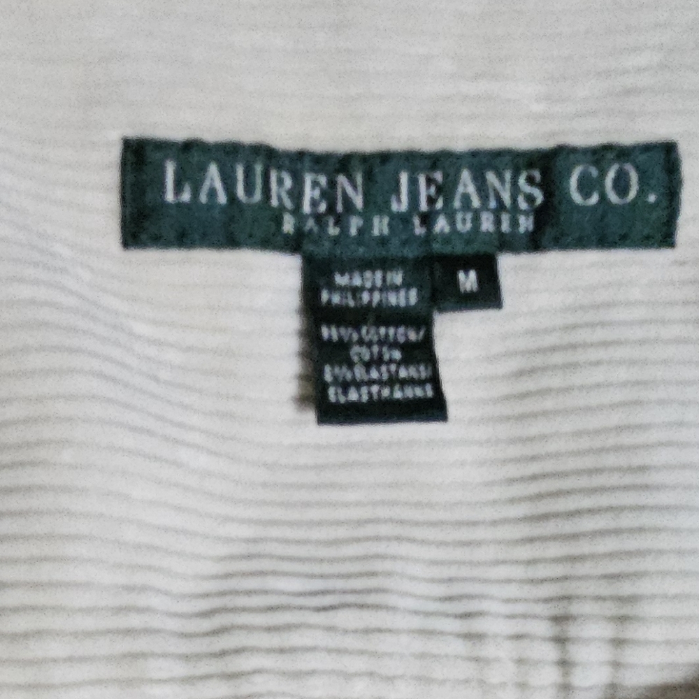 Lauren Jeans Co Ralph Lauren Short Cream Colored Corduroy Women's Size Medium - Picture 5 of 7